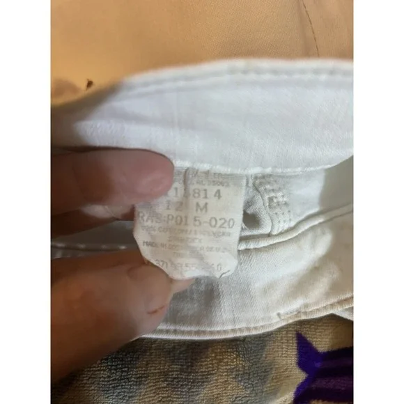 Riveted by Lee White Denim Shorts Dragon Graphic Y2K Women's Size 12 - Picture 4 of 5